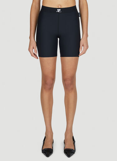 ロゴ サイクリングショーツ Courrèges ロゴ サイクリングショーツ ブラック cou0251027