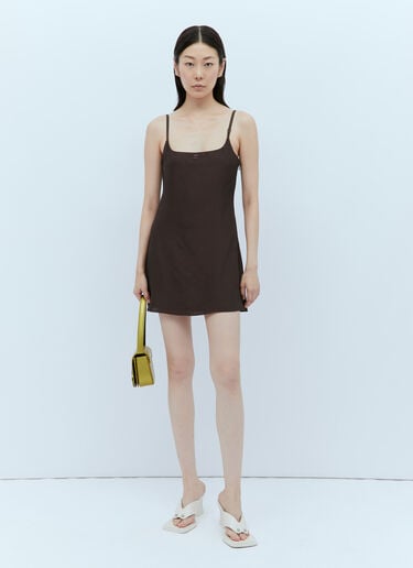 吊带迷你连衣裙 Courrèges 吊带迷你连衣裙 棕色 cou0253022