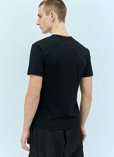 Comme Des Garçons PLAY 로고 패치 티셔츠  블랙 cpl0355011