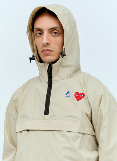 Comme Des Garçons PLAY x K-WAY 防风夹克  米色 cpl0356014
