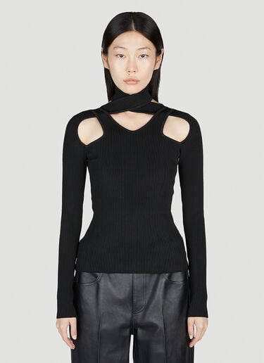 Cut-Out Knit Sweater Coperni Cut-Out Knit Sweater Black cpn0253009