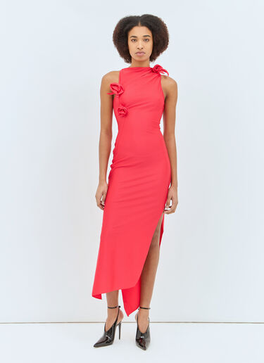 Asymmetric Flower Gown Coperni Asymmetric Flower Gown Red cpn0257003