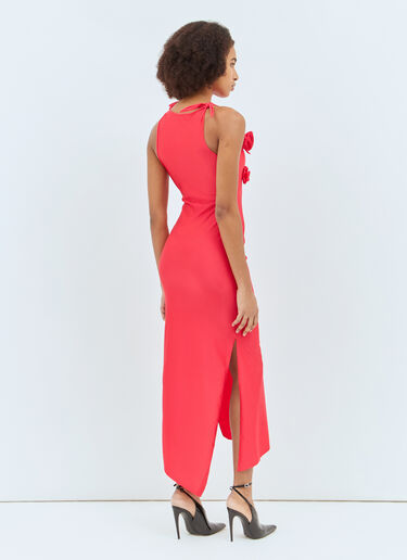 Coperni Asymmetric Flower Gown Red cpn0257003