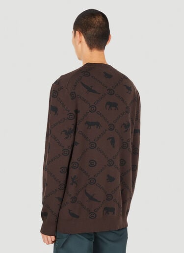 Jacquard Logo Sweater Capasa Milano Jacquard Logo Sweater Brown cps0150009