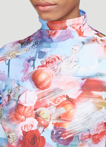 Stretch Photographic Print Top Collina Strada Stretch Photographic Print Top Black cst0239004
