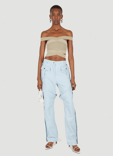 Dion Lee 크로스 리브 뷔스티에 탑 베이지 dle0247007
