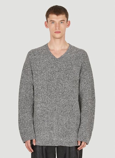 Marled 圈绒 V 领毛衣 Dion Lee Marled 圈绒 V 领毛衣 灰色 dle0349006