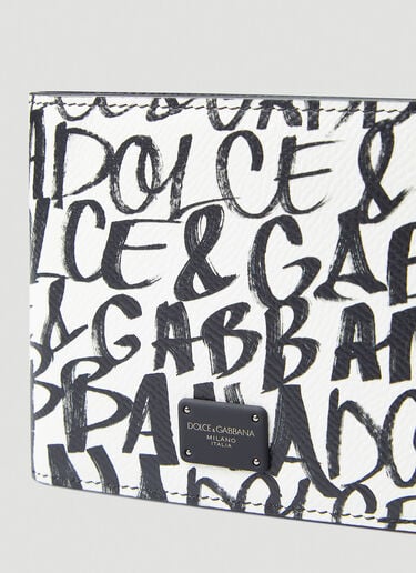 Graffiti Print Bifold Wallet Dolce & Gabbana Graffiti Print Bifold Wallet White dol0145027