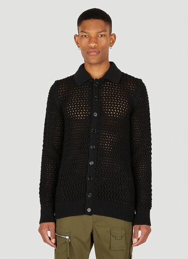 Collared Cardigan Dolce & Gabbana Collared Cardigan Black dol0148006
