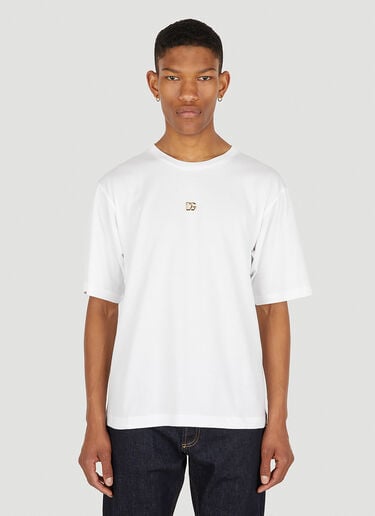 Logo Plaque T-Shirt Dolce & Gabbana Logo Plaque T-Shirt White dol0148009