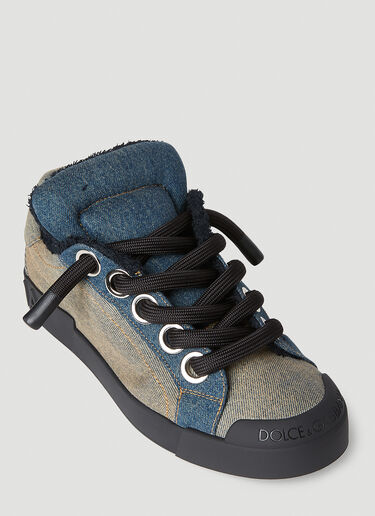 贴饰牛仔运动鞋 Dolce & Gabbana 贴饰牛仔运动鞋 蓝色 dol0152012