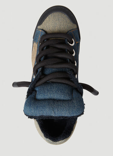 Dolce & Gabbana 贴饰牛仔运动鞋 蓝色 dol0152012