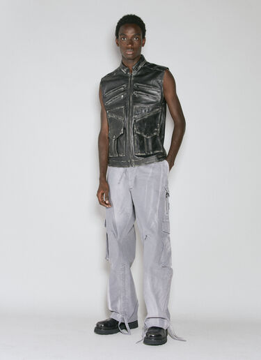 皮革 Biker 马甲 Dolce & Gabbana 皮革 Biker 马甲 黑 dol0153003