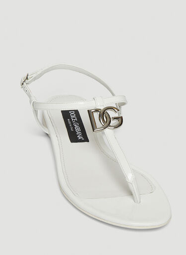 Dolce & Gabbana 로고 컷아웃 샌들 화이트 dol0247091