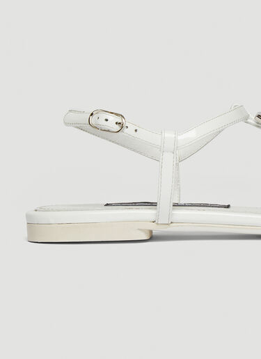 Logo Cut-Out Sandals Dolce & Gabbana Logo Cut-Out Sandals White dol0247091