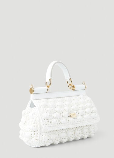 Small Crochet Sicily Handbag Dolce & Gabbana Small Crochet Sicily Handbag White dol0247106