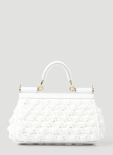 Small Crochet Sicily Handbag Dolce & Gabbana Small Crochet Sicily Handbag White dol0247106