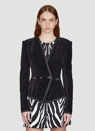 ノーカラーベルベットブレザー Dolce & Gabbana ノーカラーベルベットブレザー ブラック dol0249002