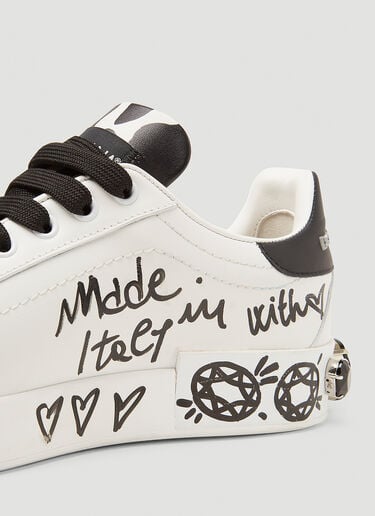 Dolce & Gabbana Portofino Zebra Sneakers White dol0249073