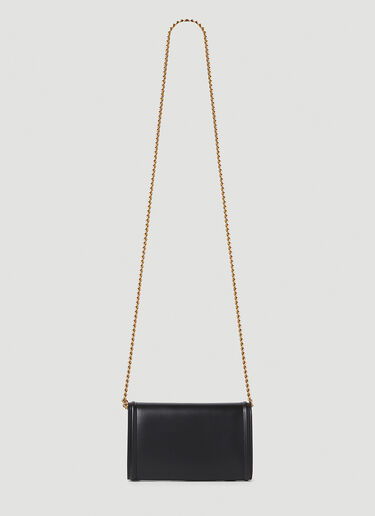 Dolce & Gabbana 缀饰铭牌单肩包 黑色 dol0251036