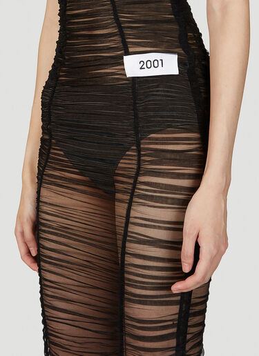 Kim Ruched Mesh Maxi Dress Dolce & Gabbana Kim Ruched Mesh Maxi Dress Black dol0252010
