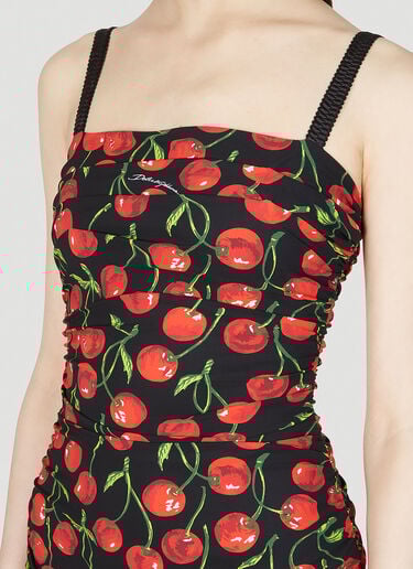 체리 미디 드레스 Dolce & Gabbana 체리 미디 드레스 블랙 dol0253008