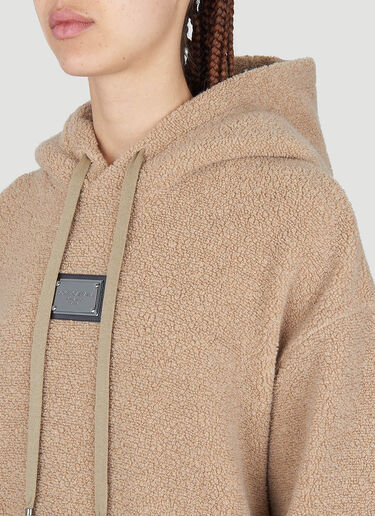 Dolce & Gabbana 徽标铭牌连帽运动衫  米色 dol0254005