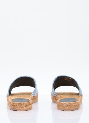 Dolce & Gabbana 데님 로고 슬라이드 블루 dol0255024