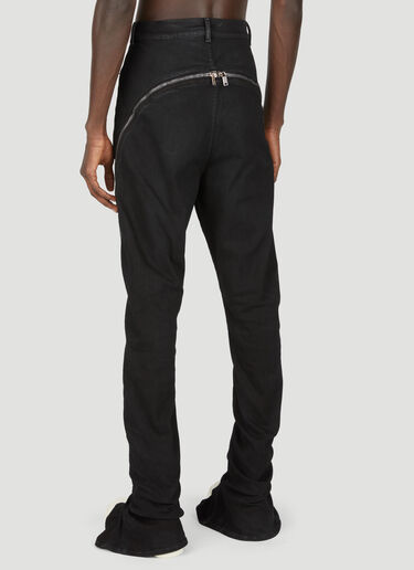 Rick Owens DRKSHDW Denim Bolan Banana Zip Pants Black drk0154003