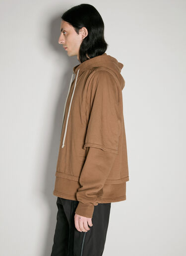 Hustler Hooded Sweatshirt Rick Owens DRKSHDW Hustler Hooded Sweatshirt Brown drk0156007