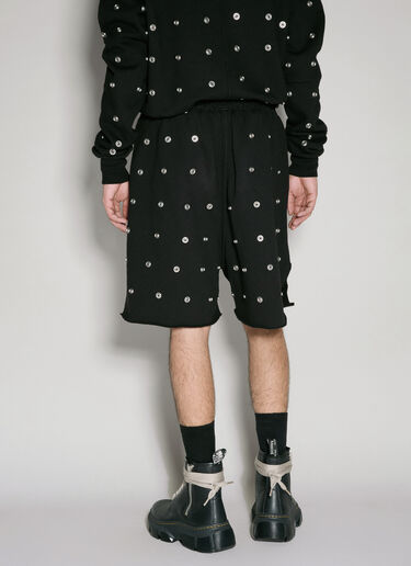 Rick Owens DRKSHDW Stude Embellished Drawstring Shorts Black drk0156014