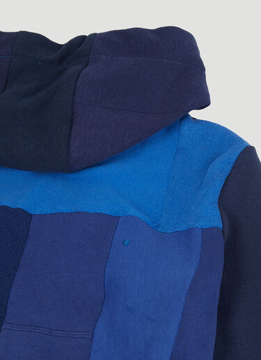 DRx FARMAxY FOR LN-CC Monochromatic Deconstructed Panelling Hooded Sweatshirt Blue drx0346011