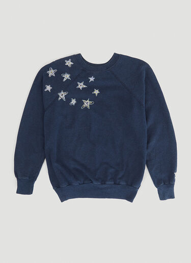 Embroidered Vintage Sweatshirt DRx FARMAxY FOR LN-CC Embroidered Vintage Sweatshirt Blue drx0346019