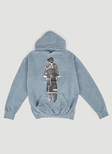 DRx FARMAxY FOR LN-CC Graphic Print Hooded Sweatshirt Blue drx0349024