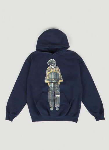 Graphic Print Hooded Sweatshirt DRx FARMAxY FOR LN-CC Graphic Print Hooded Sweatshirt Dark Blue drx0349029