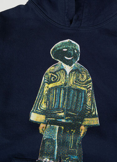 Graphic Print Hooded Sweatshirt DRx FARMAxY FOR LN-CC Graphic Print Hooded Sweatshirt Dark Blue drx0349029