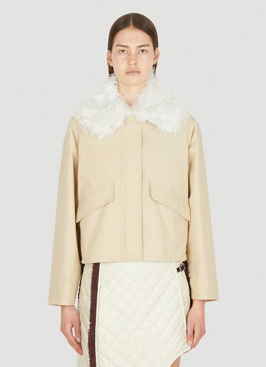 Contrast Collar Jacket Durazzi Milano Contrast Collar Jacket Cream drz0250001