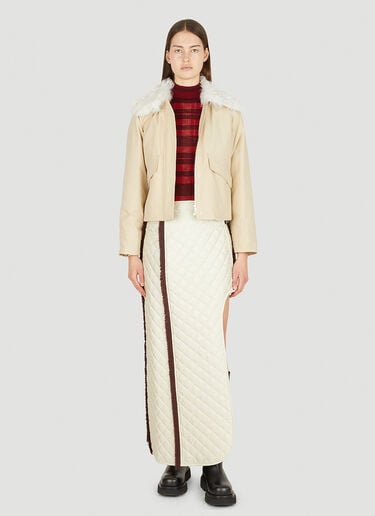 Contrast Collar Jacket Durazzi Milano Contrast Collar Jacket Cream drz0250001