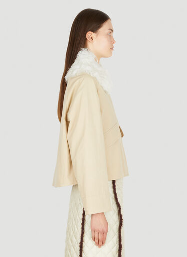 Durazzi Milano Contrast Collar Jacket Cream drz0250001