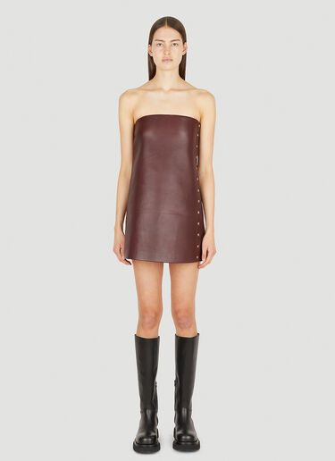 Strapless Stud Trim Dress Durazzi Milano Strapless Stud Trim Dress Brown drz0250010