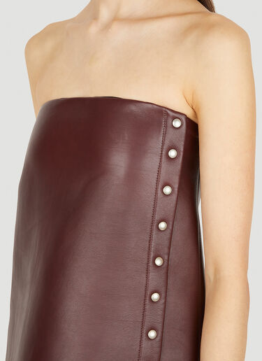 Strapless Stud Trim Dress Durazzi Milano Strapless Stud Trim Dress Brown drz0250010