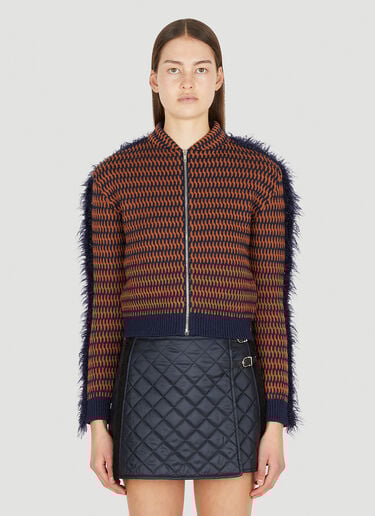 Knitted Bomber Jacket Durazzi Milano Knitted Bomber Jacket Brown drz0250016