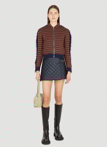 Knitted Bomber Jacket Durazzi Milano Knitted Bomber Jacket Brown drz0250016