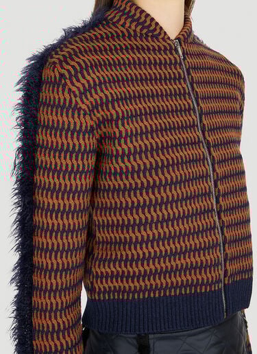 Knitted Bomber Jacket Durazzi Milano Knitted Bomber Jacket Brown drz0250016