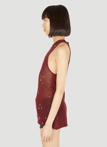 Net Knit Tank Top Durazzi Milano Net Knit Tank Top Burgundy drz0252005