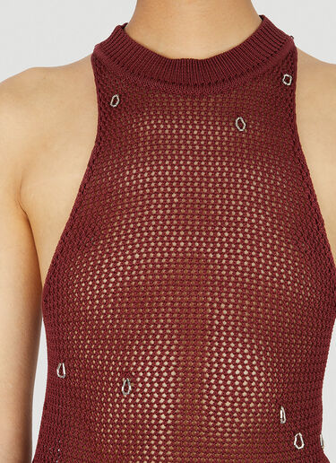 Net Knit Tank Top Durazzi Milano Net Knit Tank Top Burgundy drz0252005
