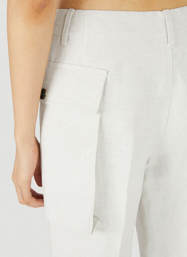 Cargo Tailored Pants Durazzi Milano Cargo Tailored Pants White drz0252015
