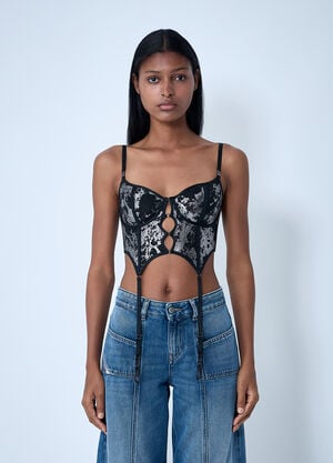 SAVAGE X DIESEL Fishnet Bustier Bra Black dsf0258010