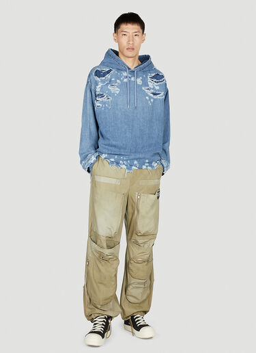 D-UM Denim Hooded Sweatshirt Diesel D-UM Denim Hooded Sweatshirt Blue dsl0151002