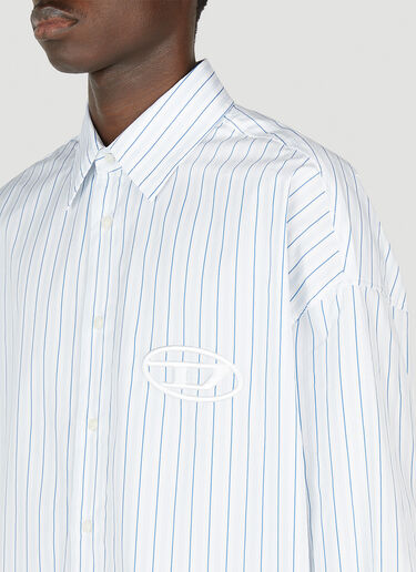 S-Doubly Striped Shirt Diesel S-Doubly Striped Shirt White dsl0152010